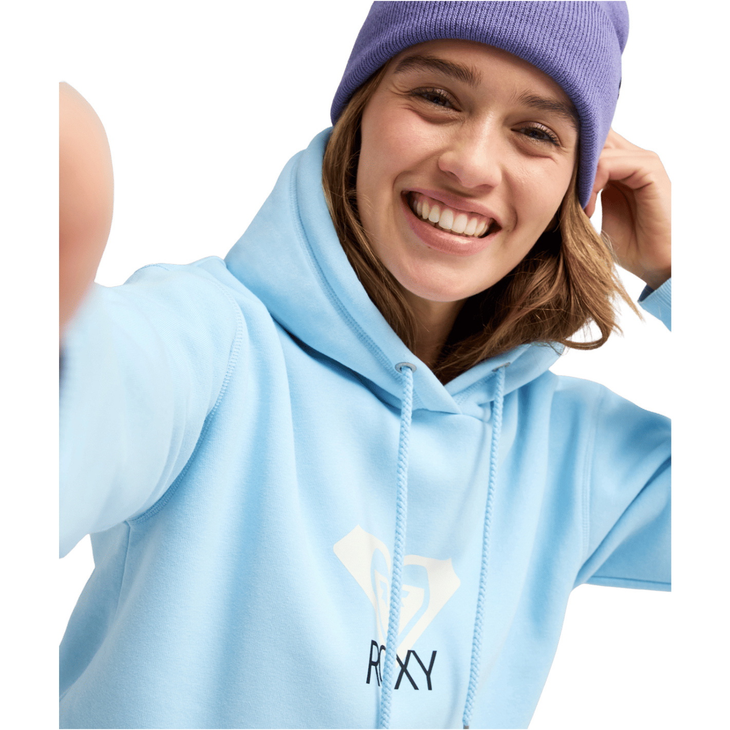 2026 Roxy Womens Surf Stoked Brushed Art Hoodie ERJFT05020 - Cerulean